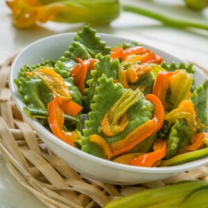 RAVIOLI VERDI CON ORTAGGI - RAVIOLI CON FIORI DI ZUCCA - 3787