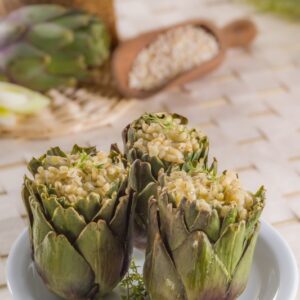 CARCIOFI RIPIENI DI ORZO E TIMO - 4592