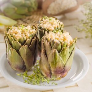 CARCIOFI RIPIENI DI ORZO E TIMO - 4593