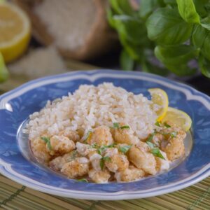 RISO PILAF CON DADINI DI PESCATRICE - 4445