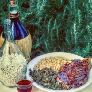 BRACIOLA CON CAVOLO NERO E FAGIOLI NEL FIASCO - 4108