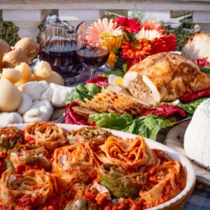 NIDI AL FORNO CON RICOTTA E POMODORO  E FARAONA FARCITA - 2170