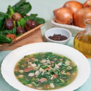 MINESTRA DI FUNGHI E SPINACI - 0572