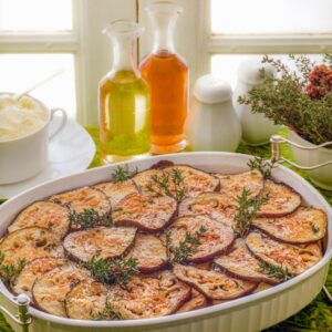 MELANZANE SETA AL FORNO CON ERBE AROMATICHE E FOMAGGIO GRATTUGIATO - 7812