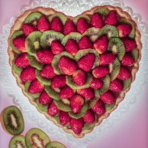 CROSTATA CUORE CON KIWI E FRAGOLE - 7843