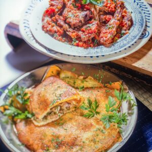 COSTOLETTE DI AGNELLO ALLA MENTA, SFOGLIATELLE AL TONNO - S33980 - 7826