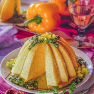BAVARESE DI PEPERONI CON PESTO DI RUCOLA -S 04101 - 7772