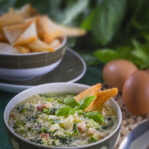 MINESTRA DI FORMAGGIO E VERDURE AL BASILICO - K1074
