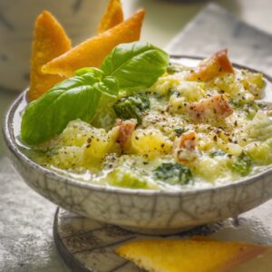 MINESTRA DI FORMAGGIO E VERDURE AL BASILICO - K1076