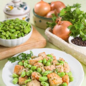 SPEZZATINO DI POLLO CON LE FAVE - K7053