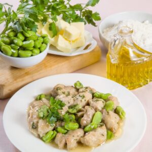 SPEZZATINO DI POLLO CON LE FAVE - K5319