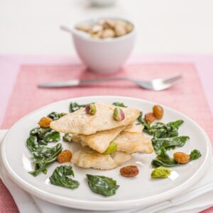 POLLO AGLI SPINACI UVETTA PISTACCHI - L1704