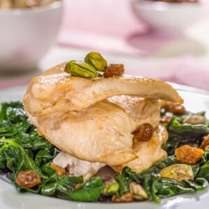 POLLO AGLI SPINACI UVETTA PISTACCHI - L1644