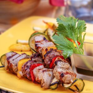 SPIEDINI DI MAIALE CON PEPERONI E ACETO BALSAMICO - 1236