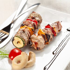 SPIEDINI DI MAIALE CON PEPERONI E ACETO BALSAMICO - 1261