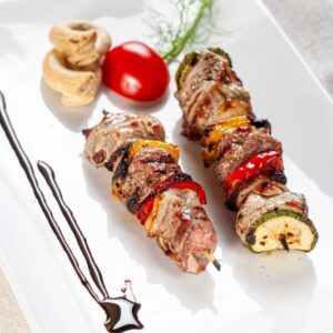 SPIEDINI DI MAIALE CON PEPERONI E ACETO BALSAMICO - 1258