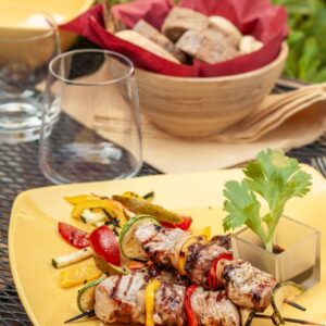 SPIEDINI DI MAIALE CON PEPERONI E ACETO BALSAMICO - 1232