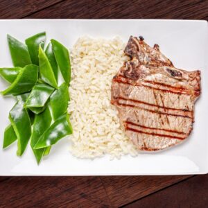 BRACIOLE DI MAIALE CON RISO E PEPERONI VERDI -  1561