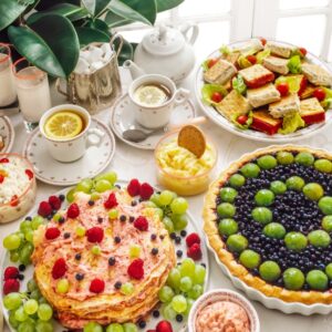 CREMA SICILIANA, CREMA BISCOTTO, BURRO E MIELE, TORTA ALSAZIANA, MATTONELLA DI CRACKERS, CREPES, AL BURRO E LAMPONI - GR2066 - 2670