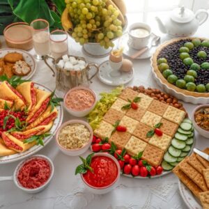 CREMA SICILIANA, CREMA BISCOTTO, BURRO E MIELE, TORTA ALSAZIANA, MATTONELLA DI CRACKERS, CREPES, AL BURRO E LAMPONI - GR2066 - 2775