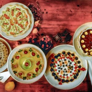 CROSTATA ALLA CREMA DI LIMONE, TORTA ALLA FRUTTA, DOLCE MOKA, TORTA AL CIOCCOLATO CON MELE E CHICHINGER, SFOGLIATA DI ARANCE - S 01950 - 9900