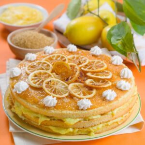 TORTA FARCITA CON FETTINE DI LIMONE CARAMELLATE – K8324