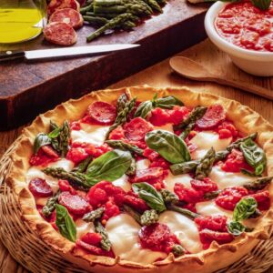 PIZZA CON SALAME E ASPARAGI - S 67850 - 2630