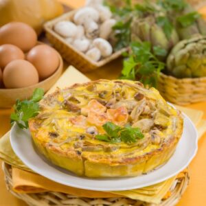 TORTA DI CARCIOFI E  CHAMPIGNONS - K8162
