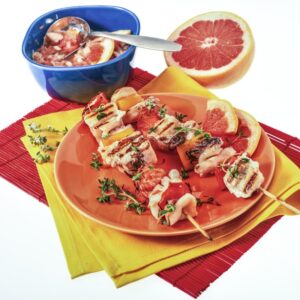 SPIEDINI DI PESCE E POMPELMO CON SALSA AGLI AGRUMI - S1204356 - 5167