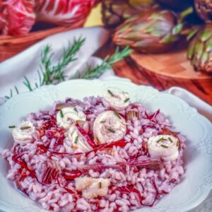 RISOTTO CON RADICCHIO, CARCIOFI, ANELLI DI SOGLIOLA - S 54960 - 5624