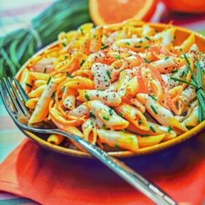 PENNETTE CON PESCATRICE MARINATA ALL'ARANCIA - S 2304077 - 8213