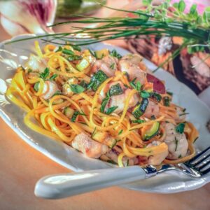 LINGUINE CON PESCATRICE E ZUCCHINE - S 43970 - 8292