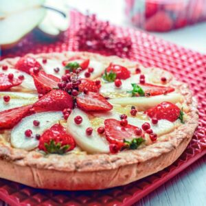 CROSTATA DI FRAGOLE E PERE AL PEPE ROSA - S 23041042 - 8455