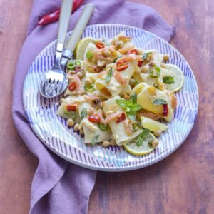 PACCHERI CON CECI SALMONE MENTA E LIMONE - 0001