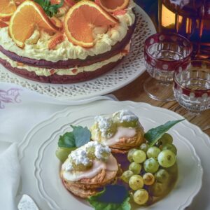 SORBETTO ALL'UVA  ALLE NOCCIOLE, TORTA ALL'ARANCIA - 4719