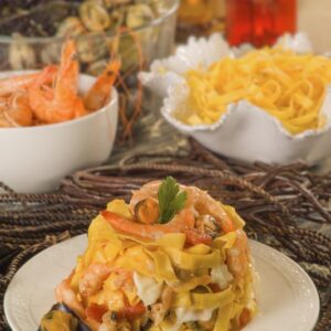 TIMBALLINI DI TAGLIATELLE AI FRUTTI DI MARE - 3885