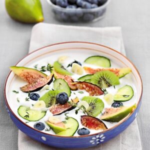 MINESTRA FREDDA DI YOGURT AGLIO CETRIOLI KIWI FICHI MIRTILLI TIMO - 1977