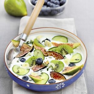 MINESTRA FREDDA DI YOGURT AGLIO CETRIOLI KIWI FICHI MIRTILLI TIMO - 1978