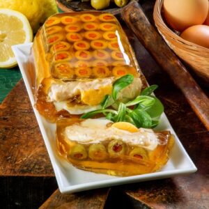 ASPIC CON UOVA SODE, TONNO, RICOTTA E OLIVE - 1997
