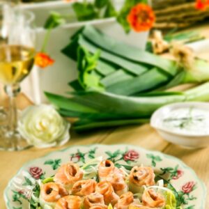 ROSE DI SALMONE CON I PORRI - 2158