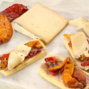 STEP 4 CROSTONI DI POLENTA CON FONTINA ACCIUGHE E PEPERONI