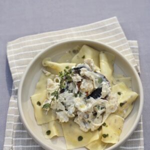 QUADRUCCI ALL' ORIGANO FRESCO CON PANNA BRANZINO SCALOGNO CAPESANTE - 2525