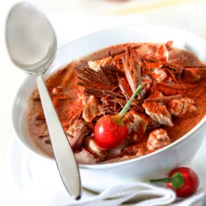 CREMA DI CASTAGNE, PUNTINE DI MAIALE, CIOCCOLATO AMARO E PEPERONCINO - 2654