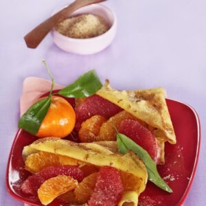 CREPES AGLI AGRUMI CON BRANDY E ZUCCHERO DI CANNA - 2909