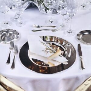 TAVOLA CON FESTONE D'ORO - S12940 - 3076