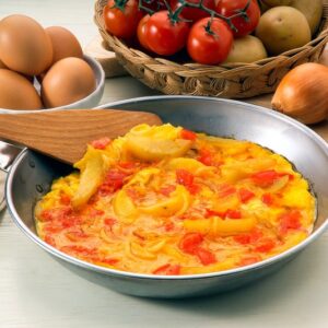 FRITTATA CON PATATE CIPOLLE E POMODORO - 3107
