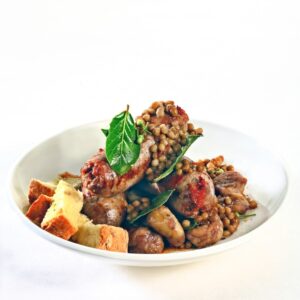 SALSICCETTE CON CASTAGNE LENTICCHIE E ALLORO - 3241