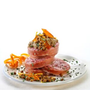 CROSTONI DI COTECHINO CON CREMA DI LENTICCHIE - 3262