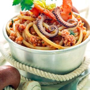 BUCATINI CON POLPO E GAMBERETTI - 3461
