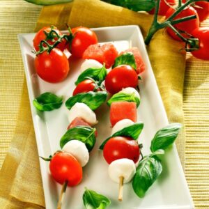 SPIEDINI DI ANGURIA, POMODORI, MOZZARELLA, BASILICO - 0562